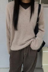 Premium Brushed V-neck Knit