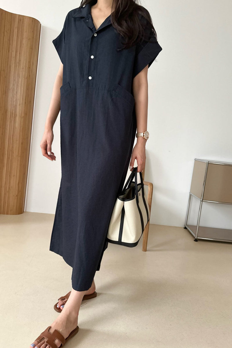 Side Pocket Shirt Dress