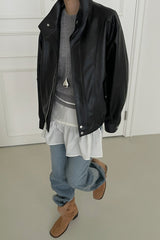 Leather Bomber Jacket
