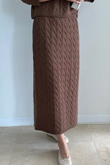 Cable Knit Skirt Set