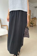 Cocoon Drawstring Midi Skirt