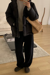 Raccoon Knit Pants, women's raccoon wool knit pants