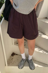 Curved Pocket Cotton Shorts