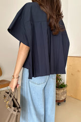 Layered Back Pintuck Shirt
