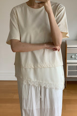 Asymmetric Lace Tee