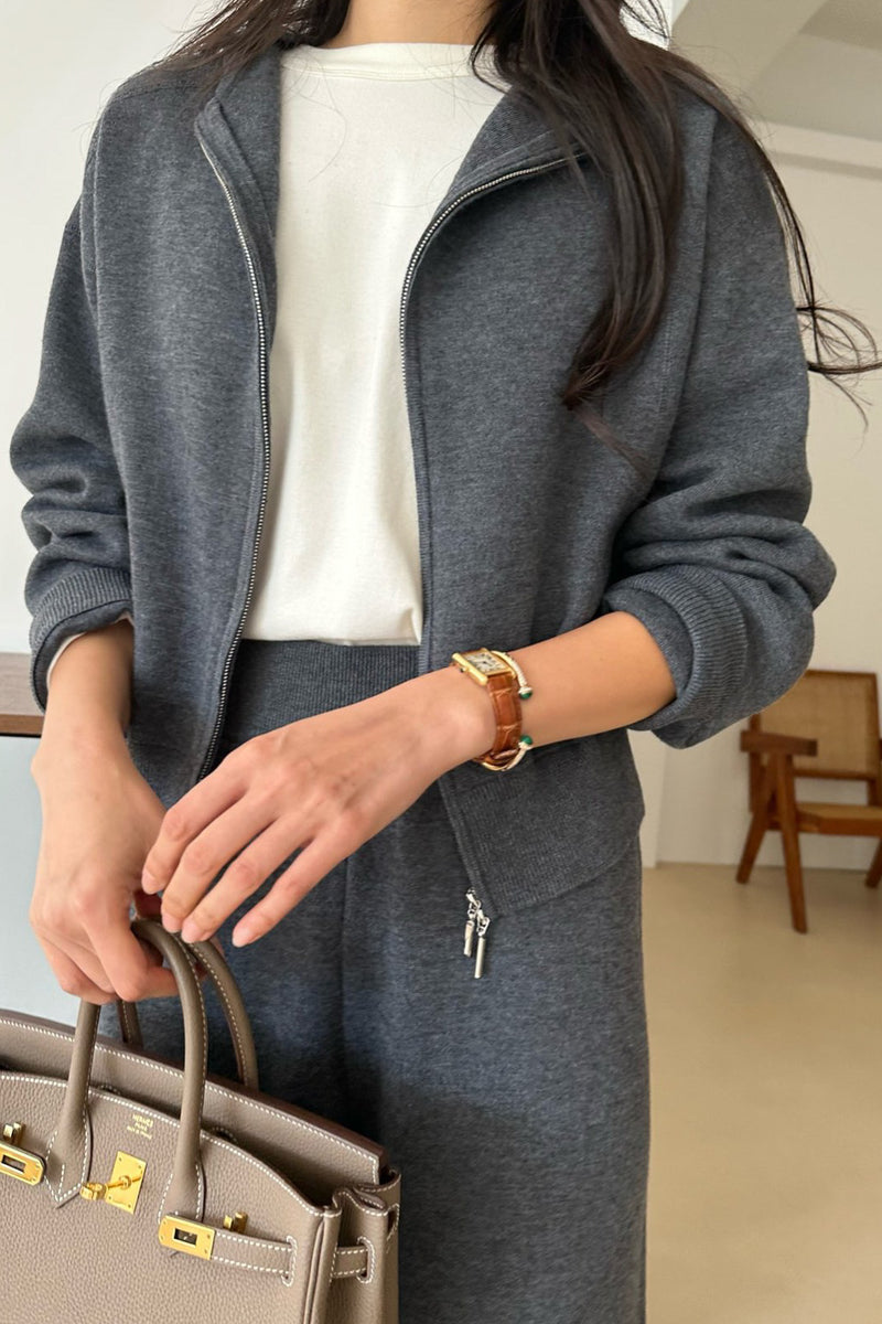 Luxe Knit Zip Hoodie