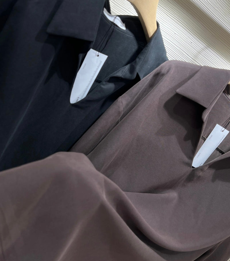Collared Cupro Blouse