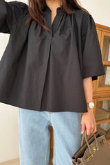 Volume shoulder Blouse