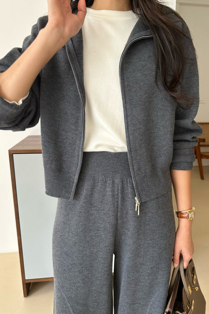 Luxe Knit Zip Hoodie