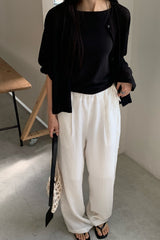 Textured Tie Pants