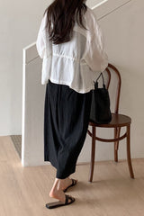 Pocket Linen Shirring Jacket