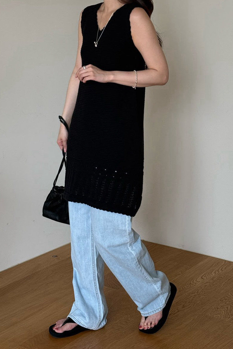 Linen Breeze Knit Dress