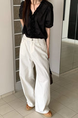 Puff Sleeve Frill Blouse