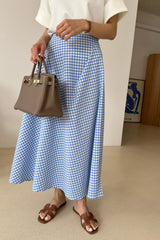 Gingham Side-Twist Maxi