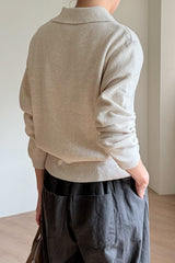 Deep V Collar Double Knit