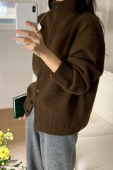 Superfine Wool Button Cardigan