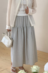Two-Tier Check Maxi