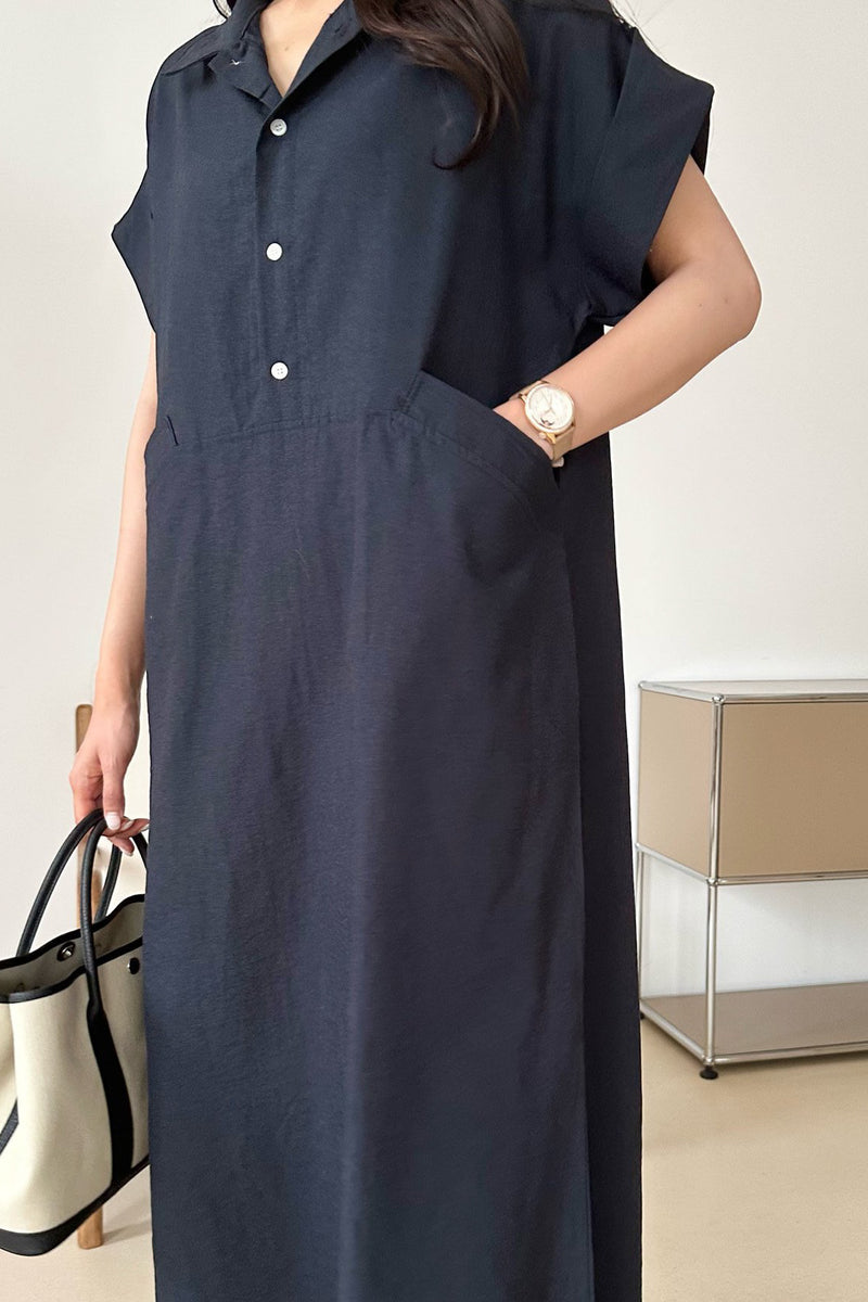 Side Pocket Shirt Dress