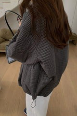 Plaid Bonded Blouson