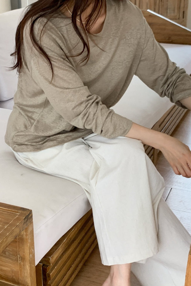 Luxe Linen Sheer Tee