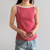 Stripe Boat Neck Tank