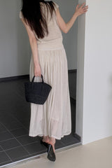 Summer Cardigan Pleat Set