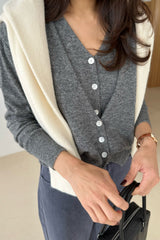 Double Button Cardigan