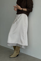 Layered Satin Skirt