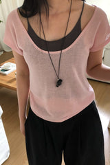 Built-In Inner Scoop Knit Top