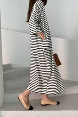 Balloon Stripe Tee Dress