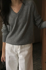 Cashmere V-neck Knit