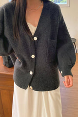 One Pocket Wool Cardigan
