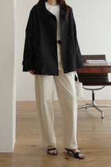 High Neck Half Trench Coat