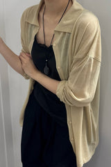 Sheer Collar Knit