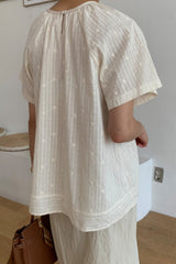 Lace Stitch Embroidered Blouse