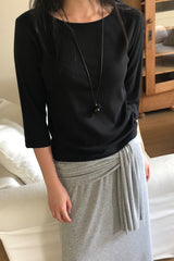 Boatneck Elbow Sleeve Tee