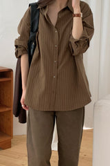 Moburn Stripe Wrap Shirt