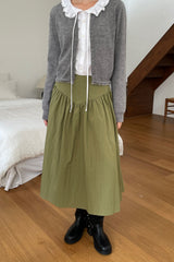 Yoke Shirring Skirt