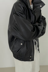 Leather Bomber Jacket