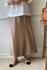 Elegant Satin Flare Skirt