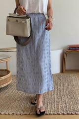 Wrinkle Stripe Skirt