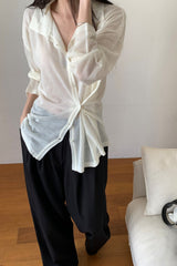 Loose Knit Collar Cardigan