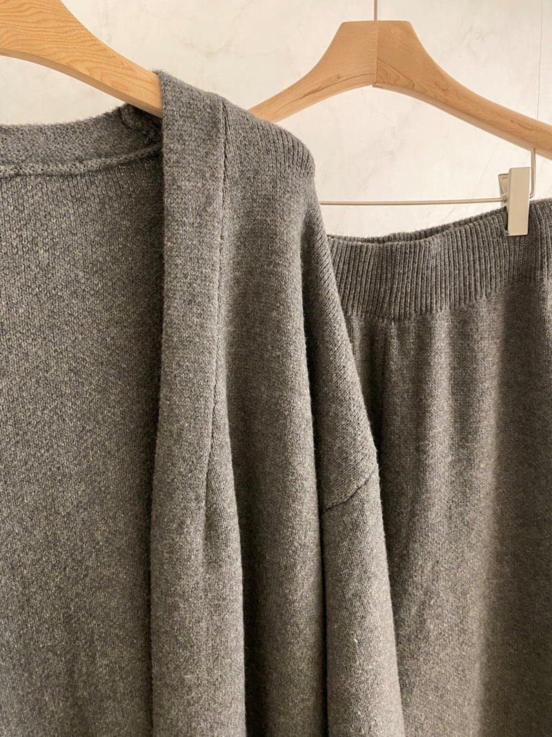 Overfit Cardigan Set