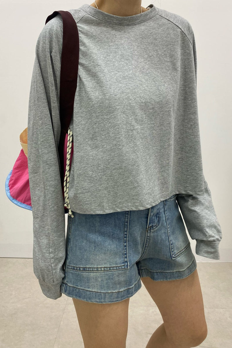 Casual Raglan Crop Tee