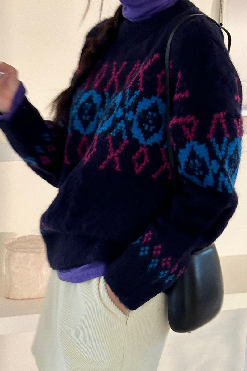 Jacquard Wool Sweater