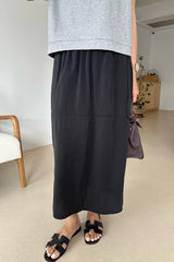Cocoon Drawstring Midi Skirt