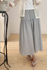 Two-Tier Check Maxi
