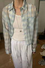 Sheer Gingham Blouse