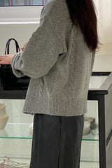 Cable Mohair Cardigan