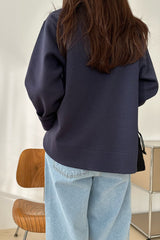 Contrast Collar Sweatshirt